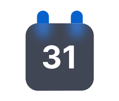 QR reports calendar icon