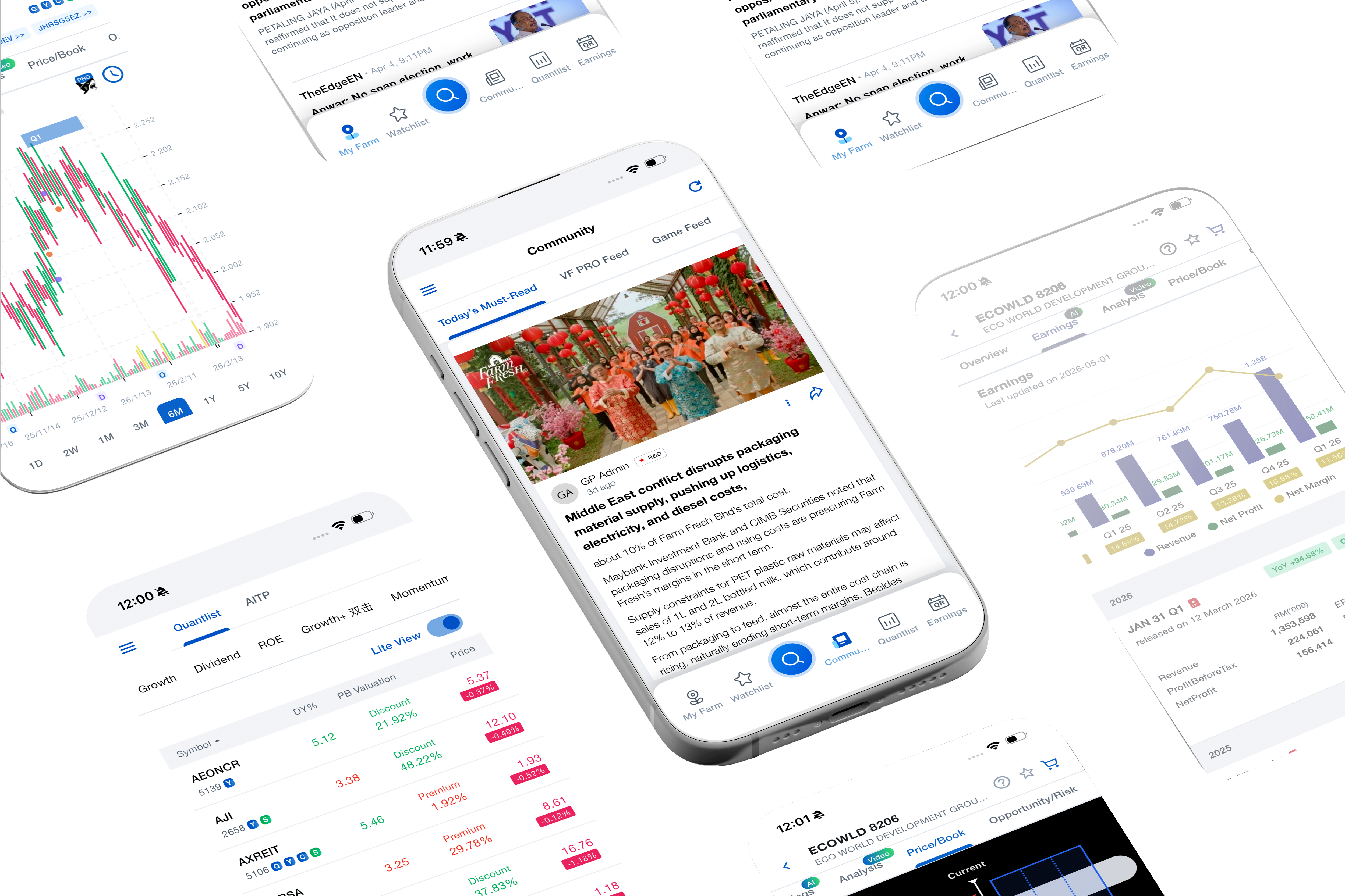 ValueFarm app mockup collage
